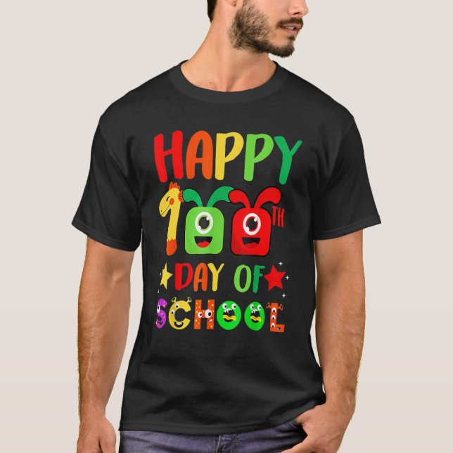 T-shirt 100th Day Of School Teacher 100 Days Smarter Rainb (Devant)