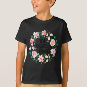 T-shirt 101 ans femmes aimées hommes âgés de 101 ans cool 