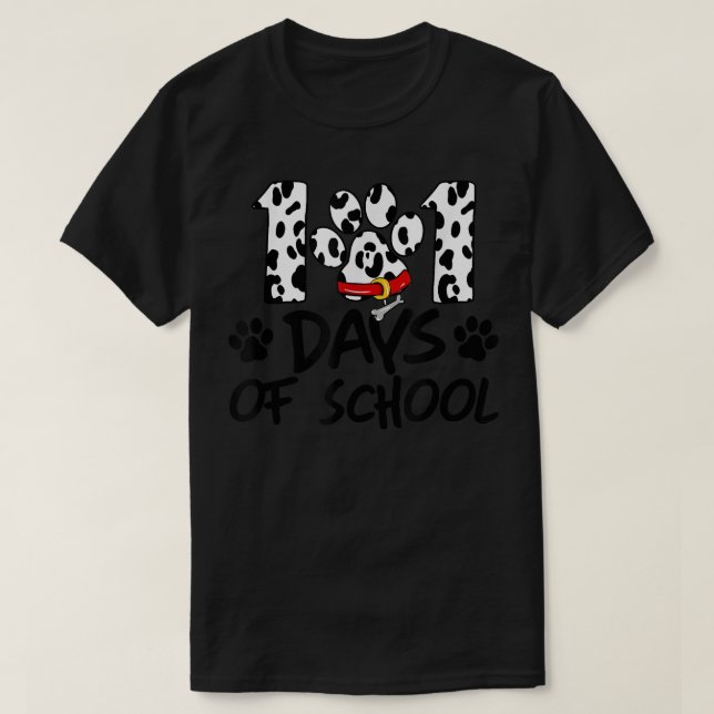 T-shirt 101 Jours Chiens de l'école Lover 100e Jour Enseig (Design devant)