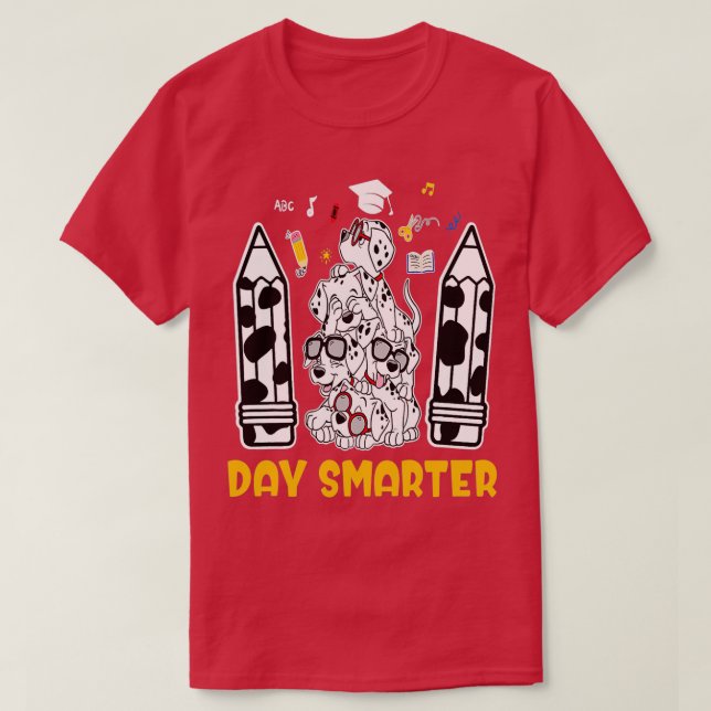 T-shirt 101 Jours D'École Chien Dalmatien 100 Jours De Gen (Design devant)