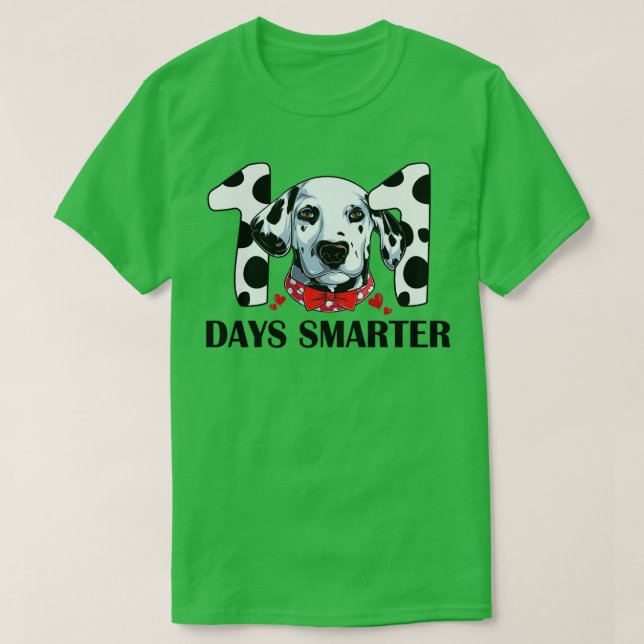 T-shirt 101 Jours D'École Chien Dalmatien 100 Jours Plus I (Design devant)