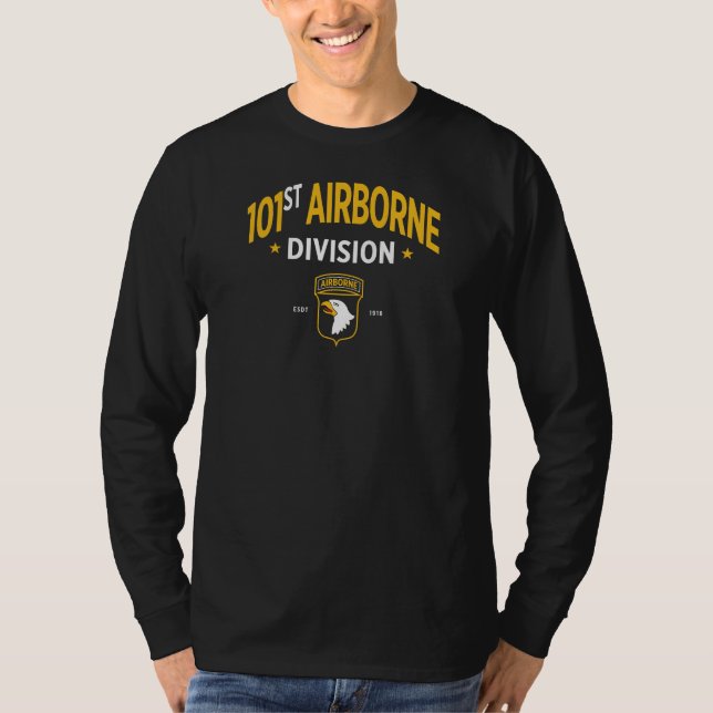 T-shirt 101e division aéroportée "Eagles hurlants" Long (Devant)