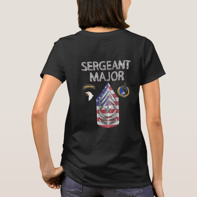T-shirt 101e Division aéroportée Sergent-major SGM (Dos)
