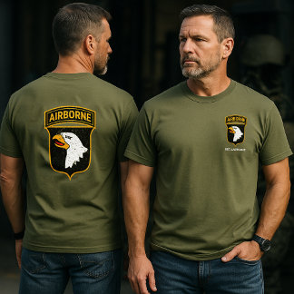 T-shirt 101st Airborne Division "Distressed" Personalized 