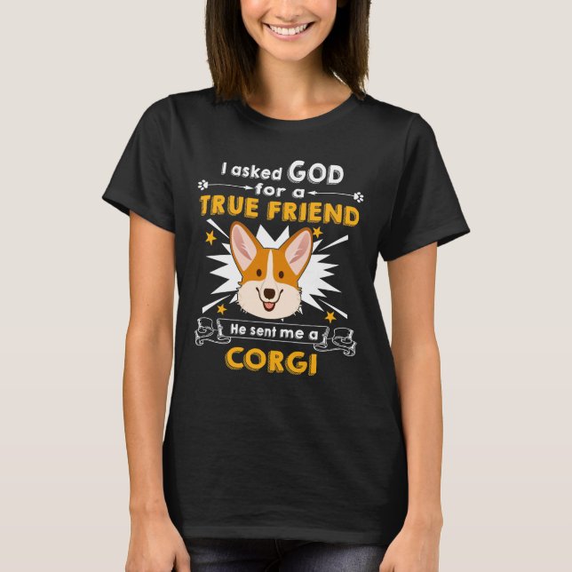 T-shirt 104 Il M'A Envoyé Un Corgi (Devant)
