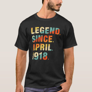 T-shirt 104e anniversaire 104 ans légende depuis le 19 avr