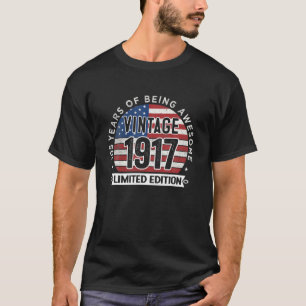 T-shirt 105E Anniversaire Cadeaux Hommes Vintage 1917 105