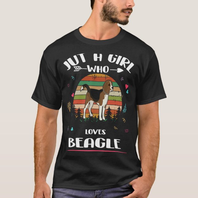 T-shirt 109 Juste Une Fille Qui Aime Le Beagle (Devant)