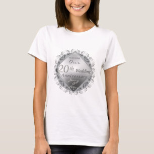 T-shirt 10,11,20,25,70e anniversaire de Mariage