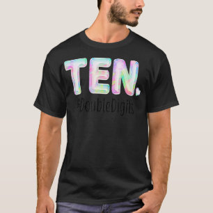 T-shirt 10 Anniversaire Double Chiffres tenue 10ème Annive