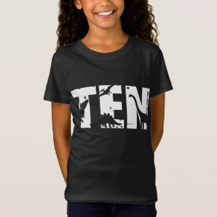 T-Shirt 10 Anniversaire Garçon Dinosaur T Rex Cadeau 10e