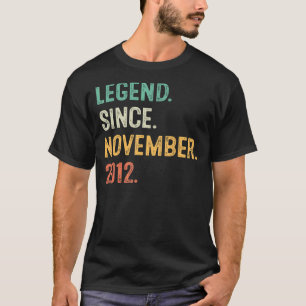 T-shirt 10 ans 10e anniversaire Légende depuis novembre