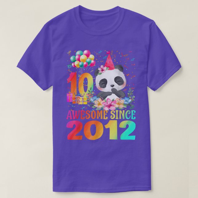 T-shirt 10 Ans 10e Anniversaire Panda stupéfiant depuis 20 (Design devant)