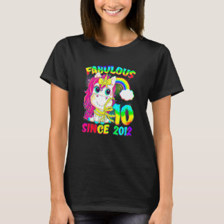 T-shirt 10 Ans 10e Anniversaire Unicorn Fabuleuse S