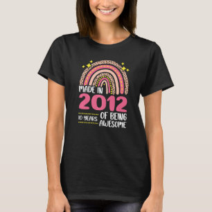 T-shirt 10 Ans 10ème Anniversaire Né En 2012 Femme Fille