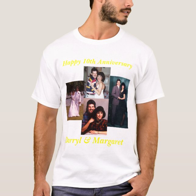 T-shirt 10 ans anniversaire de Mariage (Devant)