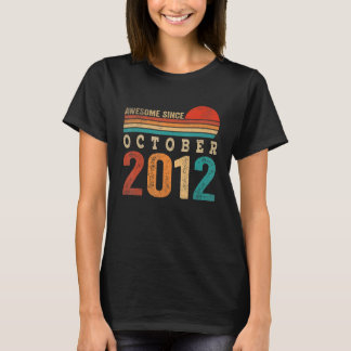 T-shirt 10 Ans Awesome depuis Octobre 2012 10e Naissance