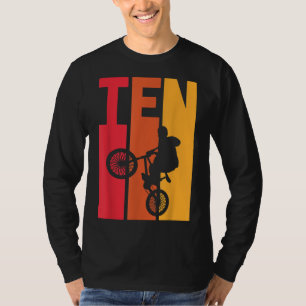 T-shirt 10 ans BMX Anniversaire Cadeau Fête Garçons Dirt B