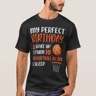 T-shirt 10 ans de basket-ball fête d'anniversaire 10e garç