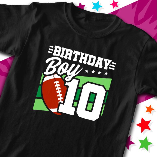 T-shirt 10 ans de la fête de football thème 10e anniversai (Créateur téléchargé)