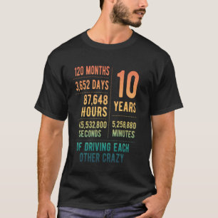 T-shirt 10 Ans de Mariage Drôle 10ème Anniversaire de Mari