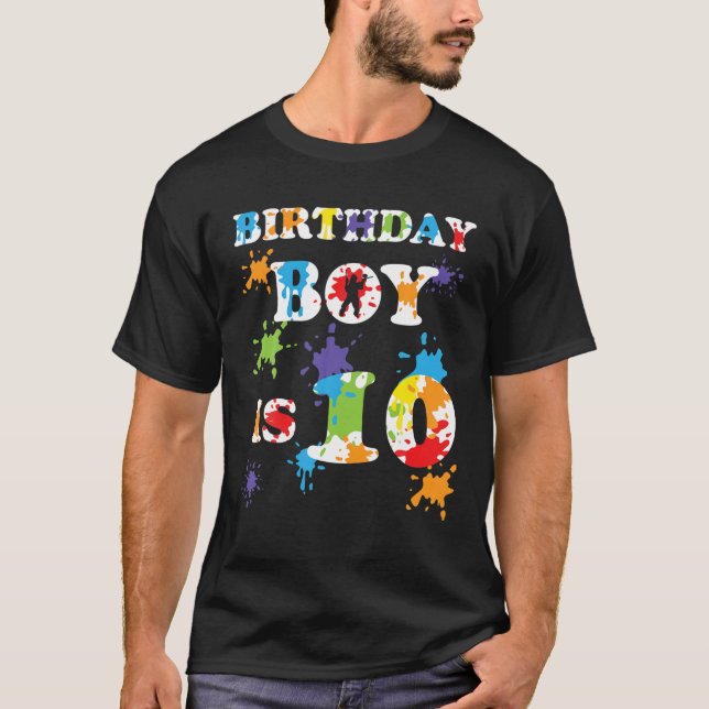 T-shirt 10 Ans De Paintball Anniversaire Fête 10E Annivers (Devant)