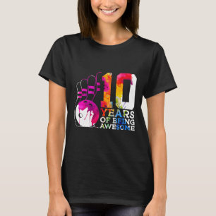 T-shirt 10 ans d'être merveilleux Bowling 10e anniversaire