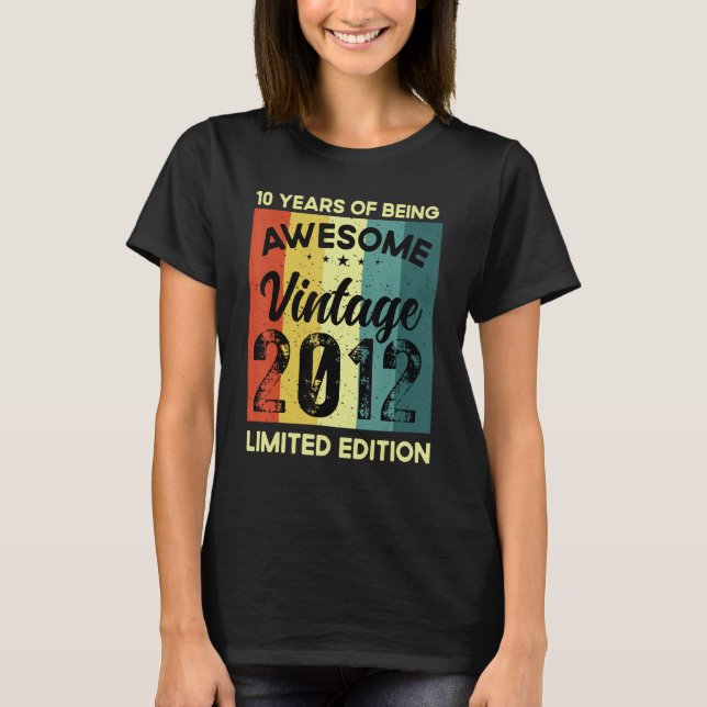 T-shirt 10 Ans D'Être Vintage (Devant)