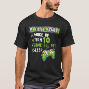 T-shirt 10 Ans Joueur Garçon 10E Fête Anniversaire Parfait