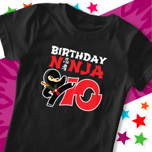 T-Shirt 10 ans Karate Ninja Party Enfants 10e anniversaire