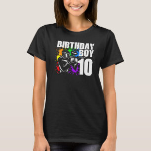 T-shirt 10 ans Paintball Anniversaire Garçons 10e Fo