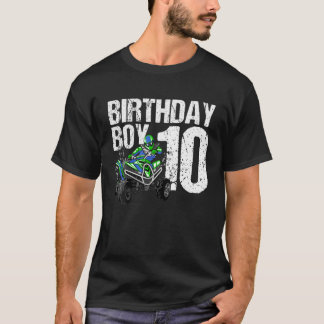 T-shirt 10 Ans Quad Anniversaire Fête ATV 4 Roue 10E