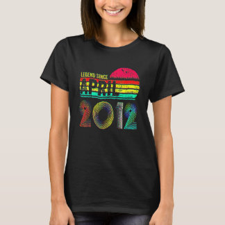 T-shirt 10 Ans Rétro Anniversaire Légende depuis le 20 avr