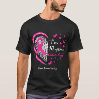 T-shirt 10 ans Survivor Femmes Maman Pink Cancer du Sein