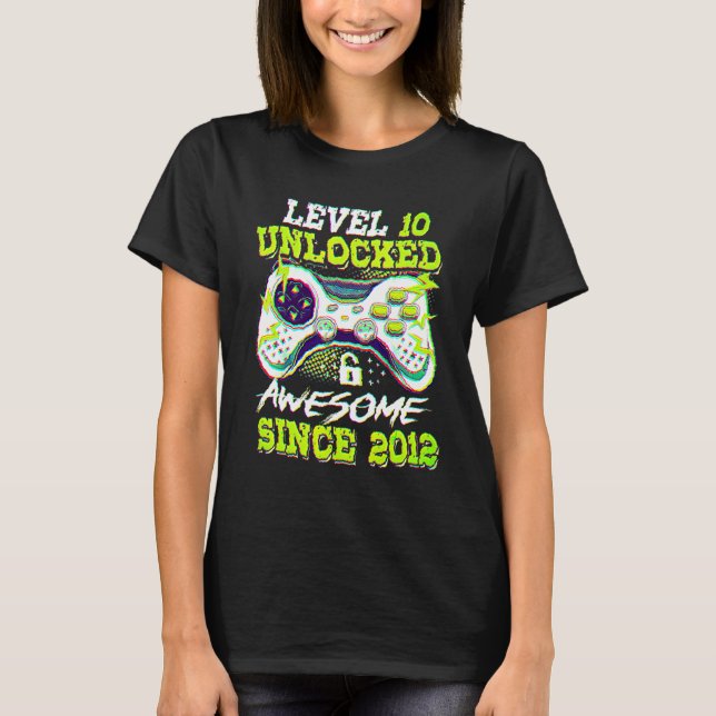 T-shirt 10 ans Vidéo Jeu 10e anniversaire Garçons Enfants  (Devant)