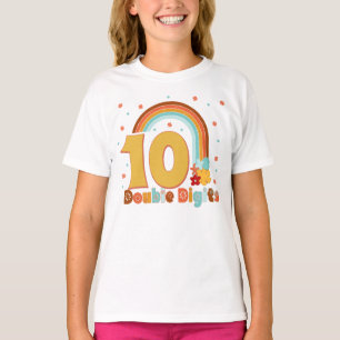 T-shirt 10 Chiffres doubles Anniversaire Fille Super Parti