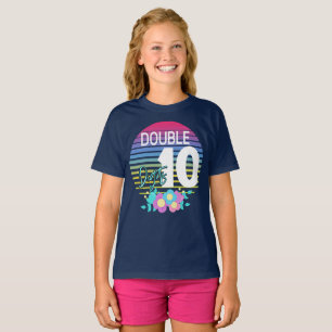 T-shirt 10 Chiffres doubles fête d'anniversaire
