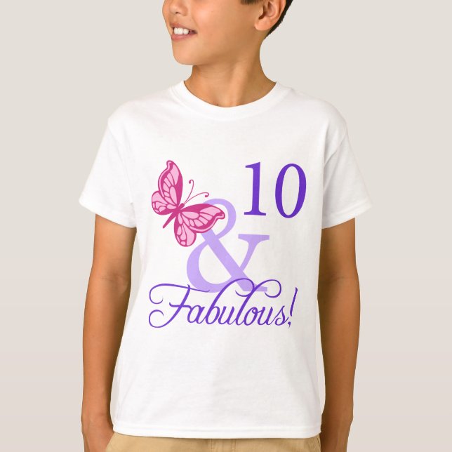 T-shirt 10 Et Fabuleux Anniversaire (Devant)