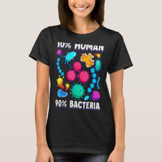 T-shirt 10 Humain 90 Bactéries Science Biologie cellulaire