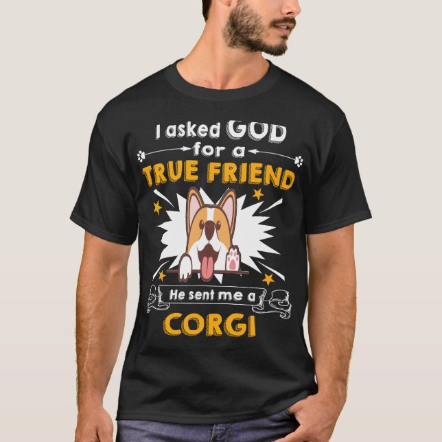 T-shirt 10 Il M'A Envoyé Un Corgi (Devant)