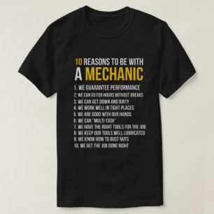 T-shirt 10 Raisons D'Être Avec Un Cadeau Mécanique Drôl