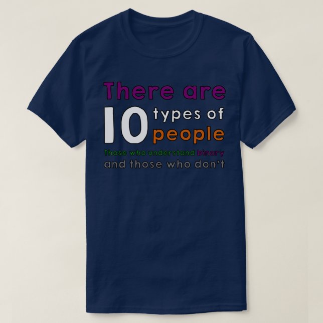 T-shirt 10 types of people  (Design devant)