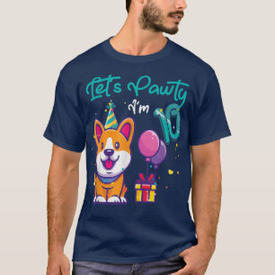 T-shirt 10 Years Old Corgi Dog Lover 10e Birthday Let's P