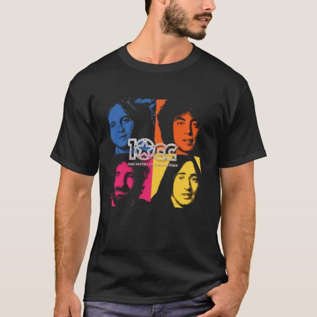 T-shirt 10Cc Band Rock Composé De Quatre Musiciens Two Co (Devant)