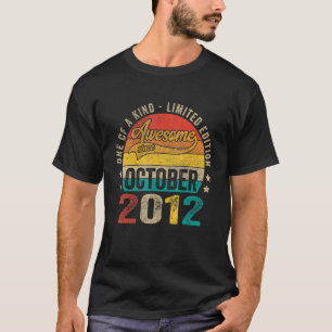 T-shirt 10e anniversaire Awesome depuis octobre 2012 10 an