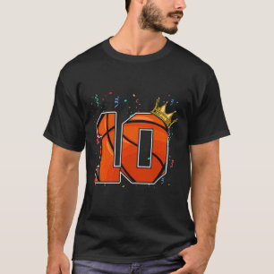 T-shirt 10e anniversaire Basketball grand nombre 10 ans Bo