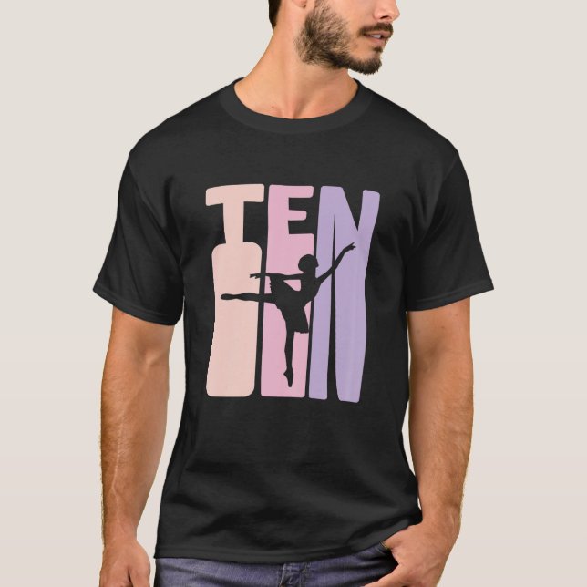 T-shirt 10E Anniversaire Danseuse De Ballet Cadeau 10 Ans  (Devant)