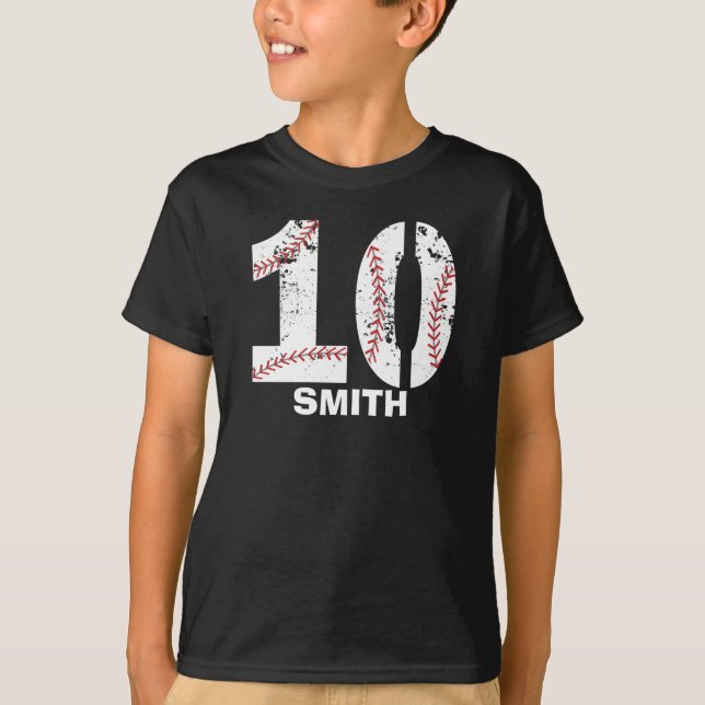 T-shirt 10e anniversaire de baseball (Devant)