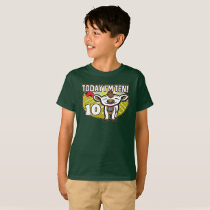 T-shirt 10e anniversaire de l'enfant Aujourd'hui, je suis 