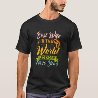 T-shirt 10e anniversaire de mariage des femmes Mariages 10